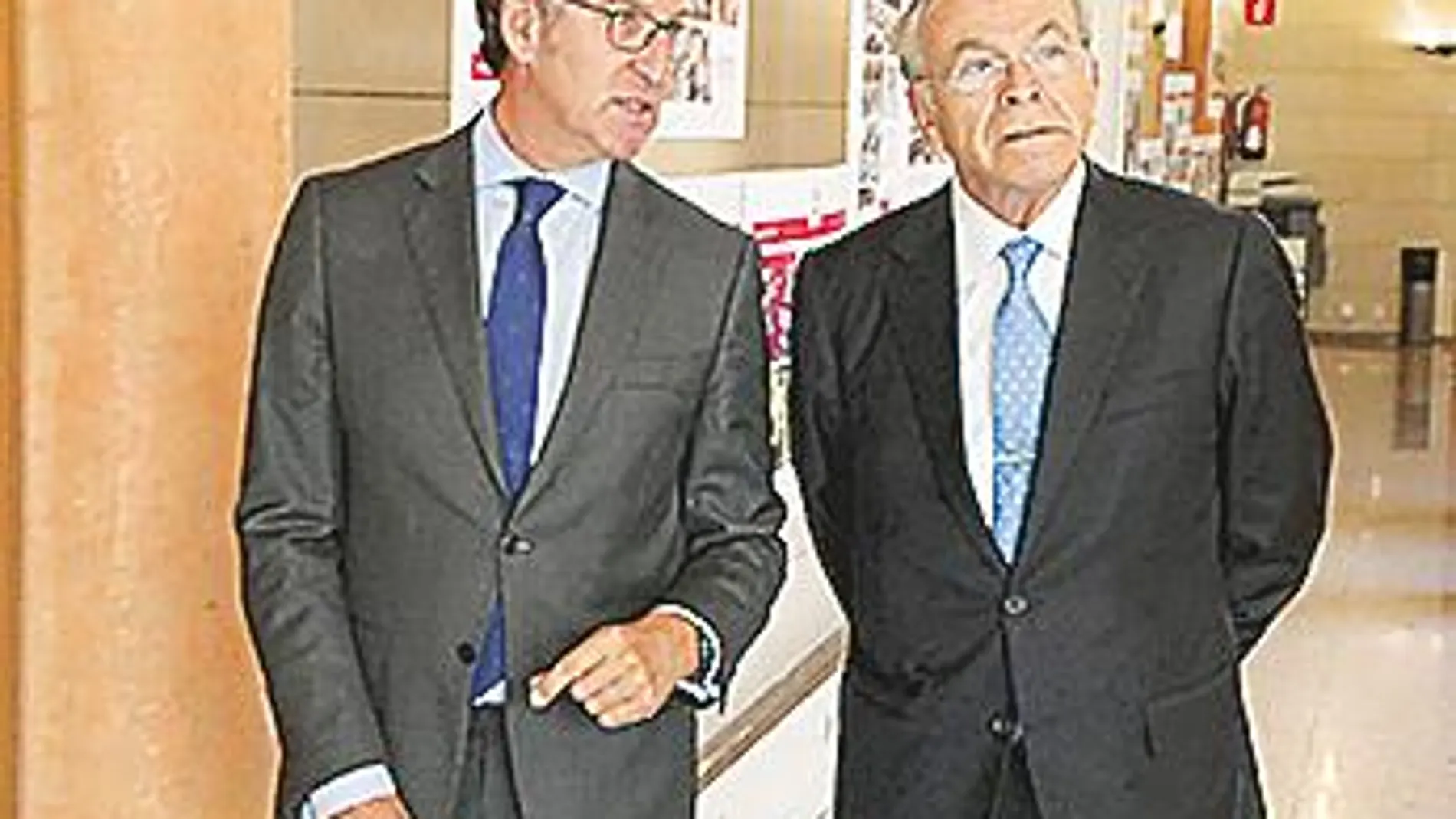 Alberto Núñez Feijóo, junto a Isidro Fainé