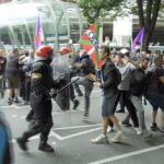 Los policías han realizado varias cargos contra los manifestantes/Foto: Ep