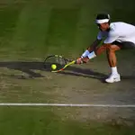 Nadal, durante su último partido en Wimbledon, las semifinales de 2019 ante Roger Federer