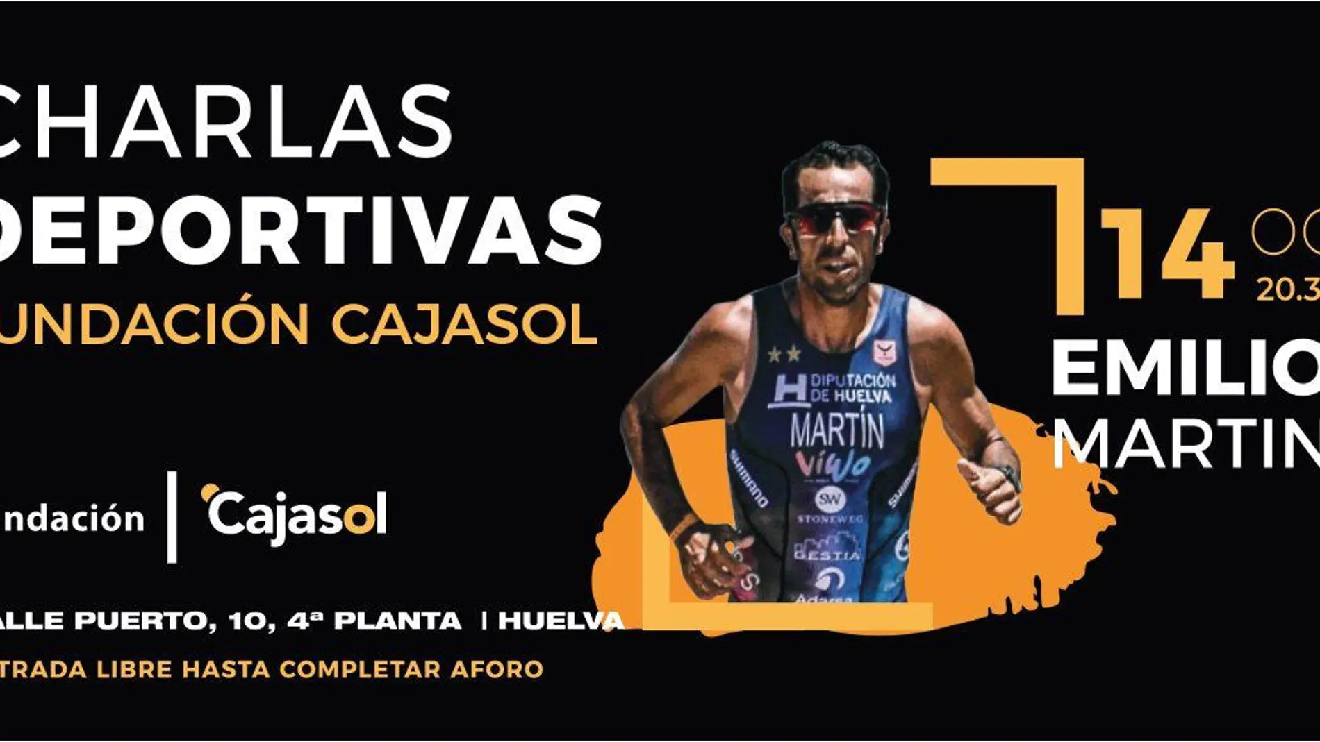 Cartel oficial de las "Charlas deportivas"de la Fundación Cajasol en Huelva / La Razón