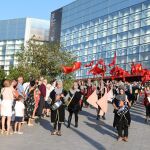 Celebración del Pasacalles Batalla de Atapuerca dentro de los actos organizados con motivo de la XXIV representación histórica de l Batalla de Atapuerca