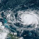 El huracán Dorian en una imagen de satélite