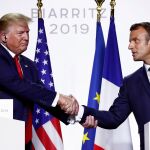 Emmanuel Macron y Donald Trump en el G7