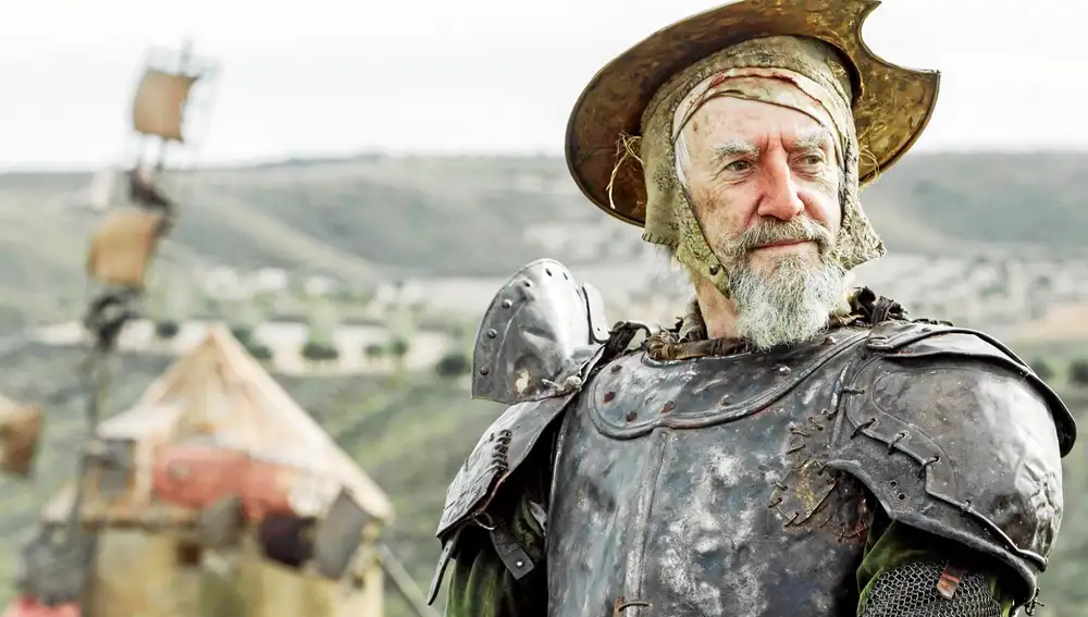 Una imagen de «El hombre que mató a Don Quijote», de Terry Gilliam, filme de 2018 que traía a la actualidad al famoso personaje de Cervantes