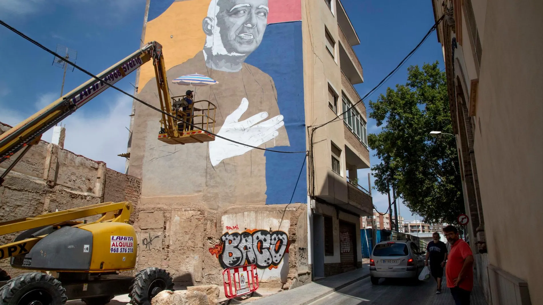 Frederico Draw en un momento de su creación en Cartagena. EP.