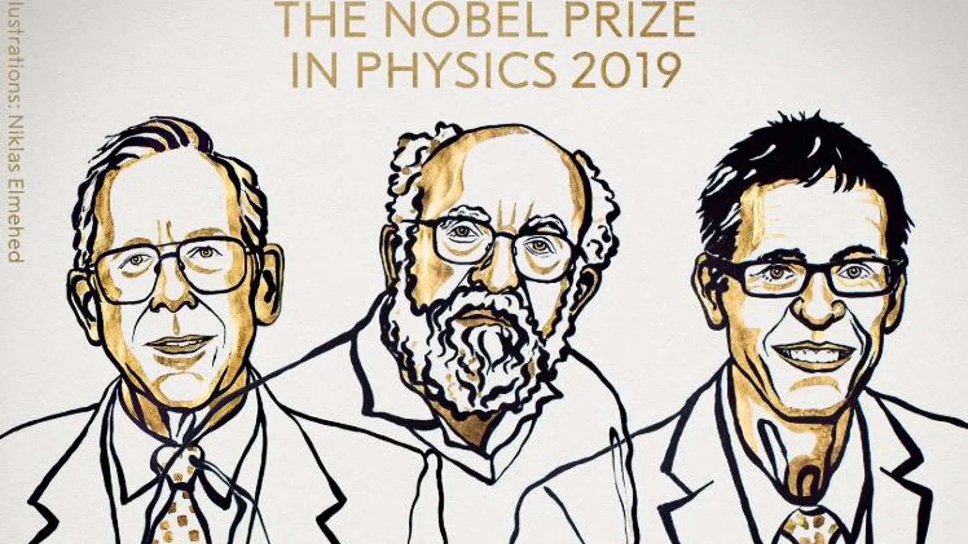 James Peebles y los suizos Michel Mayor y Didier Queloz, ganadores del Noble de Física 2019