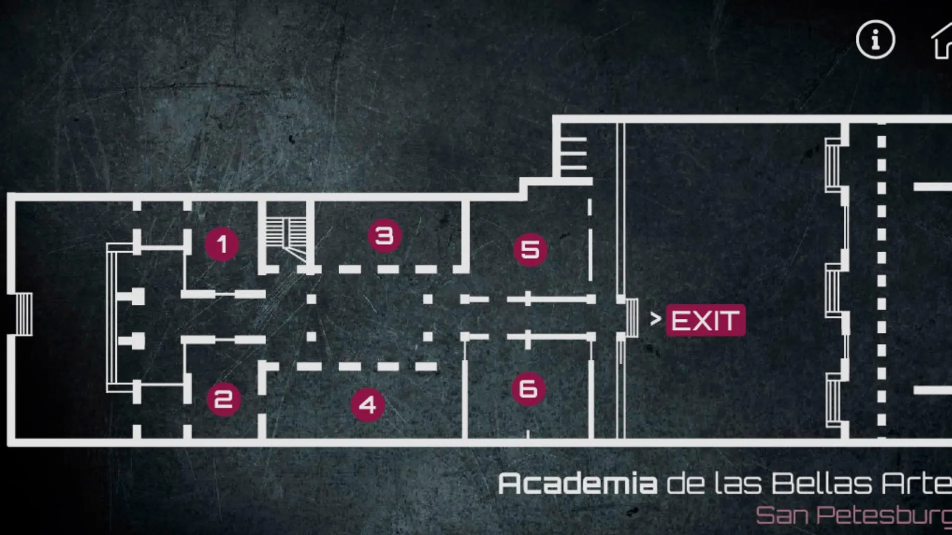 Imagen del mapa del «Escape Room»