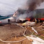 Al menos dos muertos y siete heridos tras un aterrizaje de emergencia en el sur de Rusia