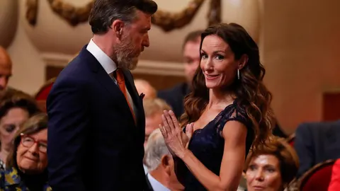 Telma Ortiz y Robert Gavin, en el teatro Campoamor