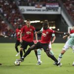 Pogba, en el amistoso del Manchester United contra el Inter de Milán