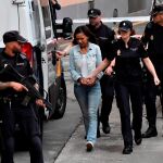 Ana Julia Quezada siendo trasladada a la Audiencia Provincial de Almería