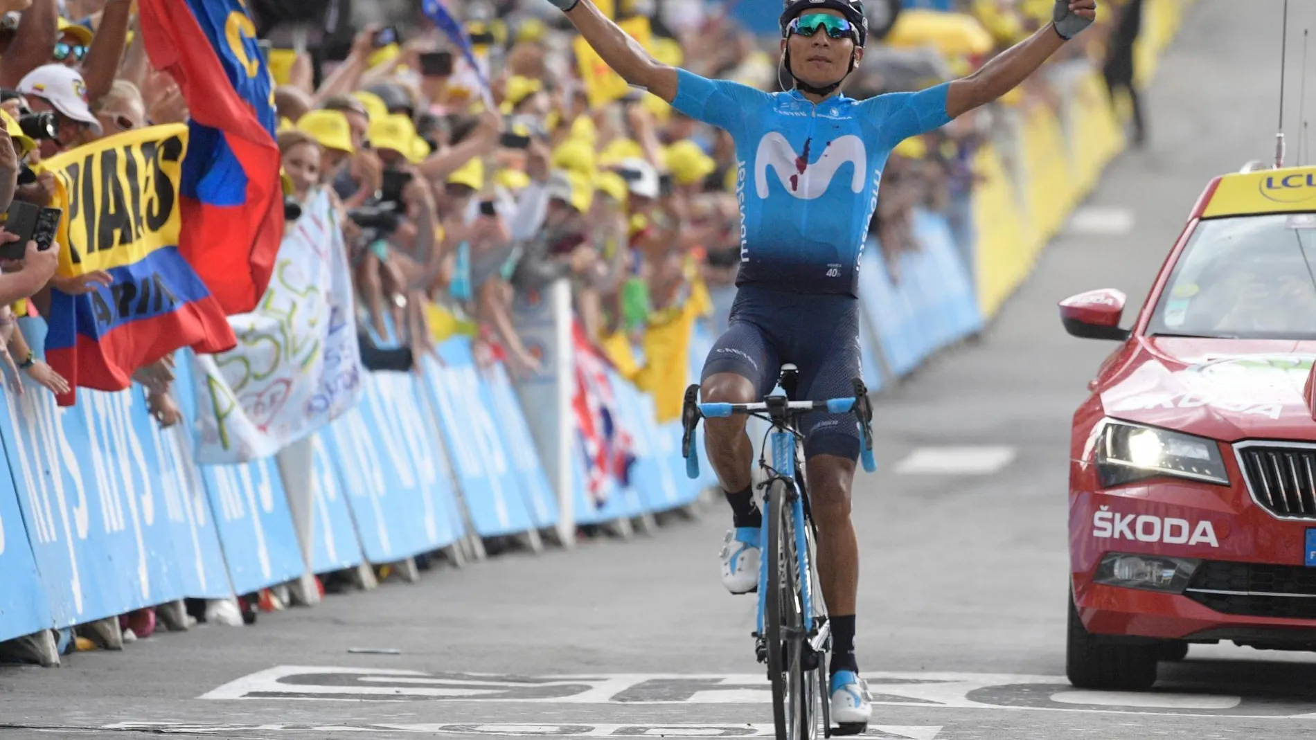 Nairo Quintana, vencedor de la etapa