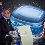 Florentino Pérez, durante la presentación del nuevo estadio Santiago Bernabéu