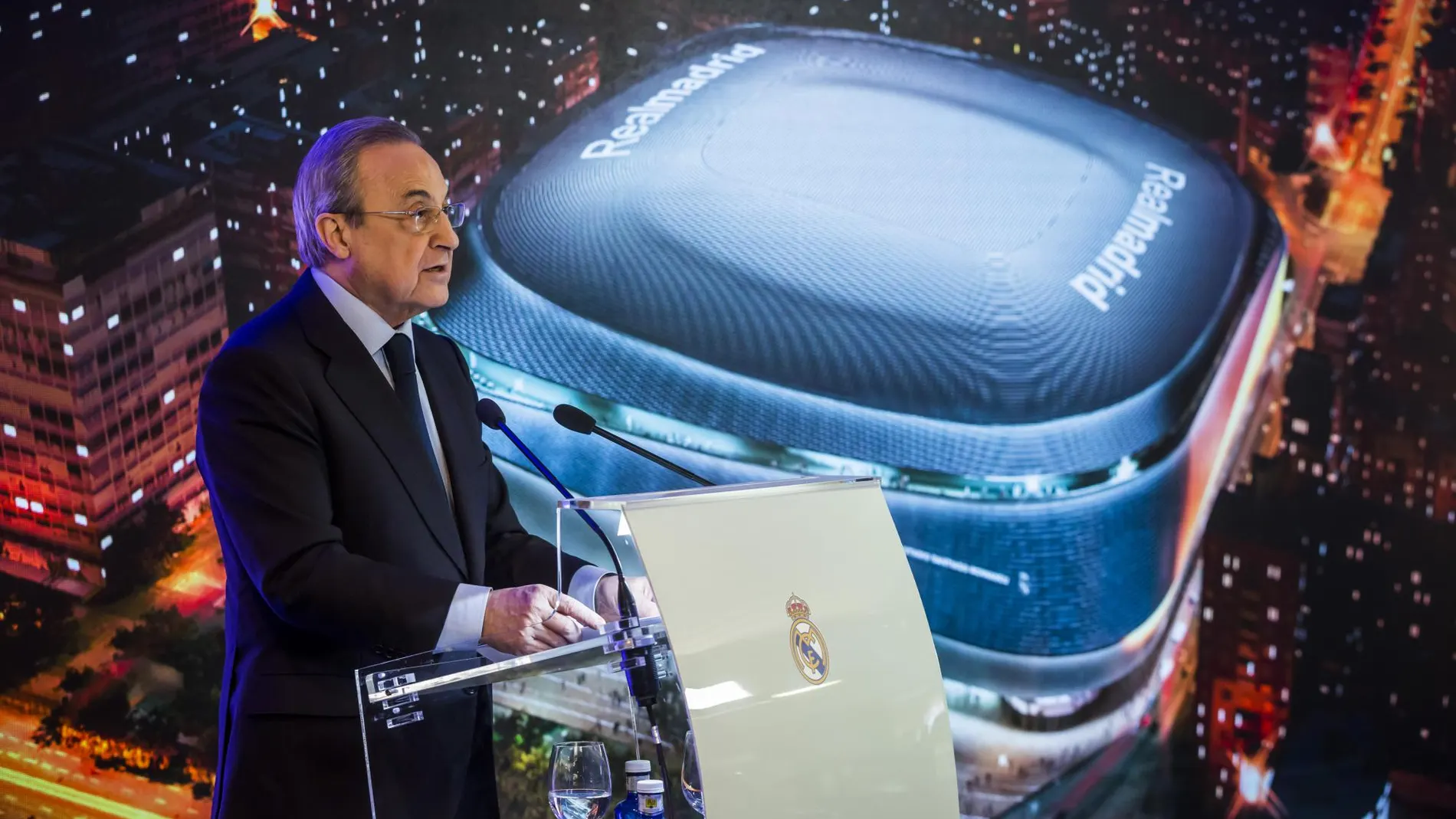 Florentino Pérez, durante la presentación del nuevo estadio Santiago Bernabéu