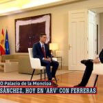 Ferreras entrevista a Pedro Sánchez en la Moncloa