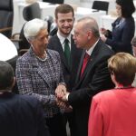 Erdogan y la presidenta del FMI Christine Lagarde