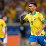 El jugador de Brasil Gabriel Jesús celebra su gol ante Argentina / Efe