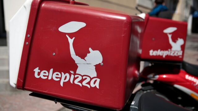 Una moto de Telepizza