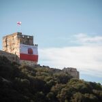 Bandera de Gibraltar. (AP Photo/Marcos Moreno)