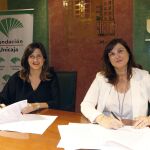 La responsable de Solidaridad Social y Educación de la Fundación Unicaja, Ana Cabrera, y la directora de RGD Factoría de Proyectos, Rocío García / Foto: La Razón