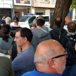 La concentración en la plaza Dona del Tèxtil de Sabadell