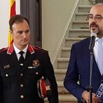 Eduard Sallent,junto al conseller de Interior, Miquel Buch