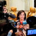 La candidata socialista a la Presidencia del Gobierno de La Rioja, Concha Andreu, ayer