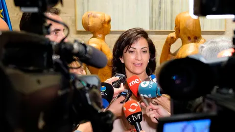 La candidata socialista a la Presidencia del Gobierno de La Rioja, Concha Andreu, ayer