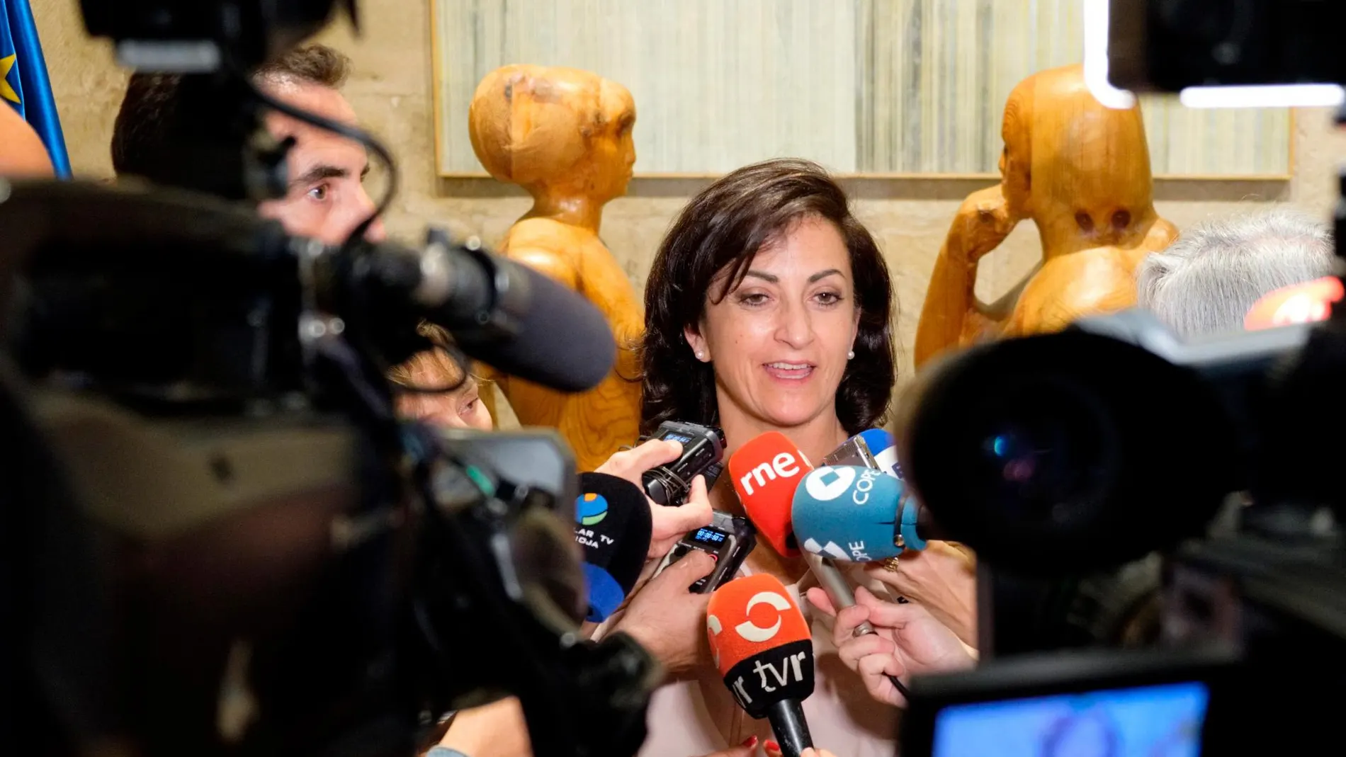 La candidata socialista a la Presidencia del Gobierno de La Rioja, Concha Andreu, ayer