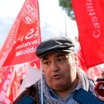 Tomás Pérez, secretario regional de FeSP-UGT, en una manifestación en defensa de los derechos de los empleados públicos