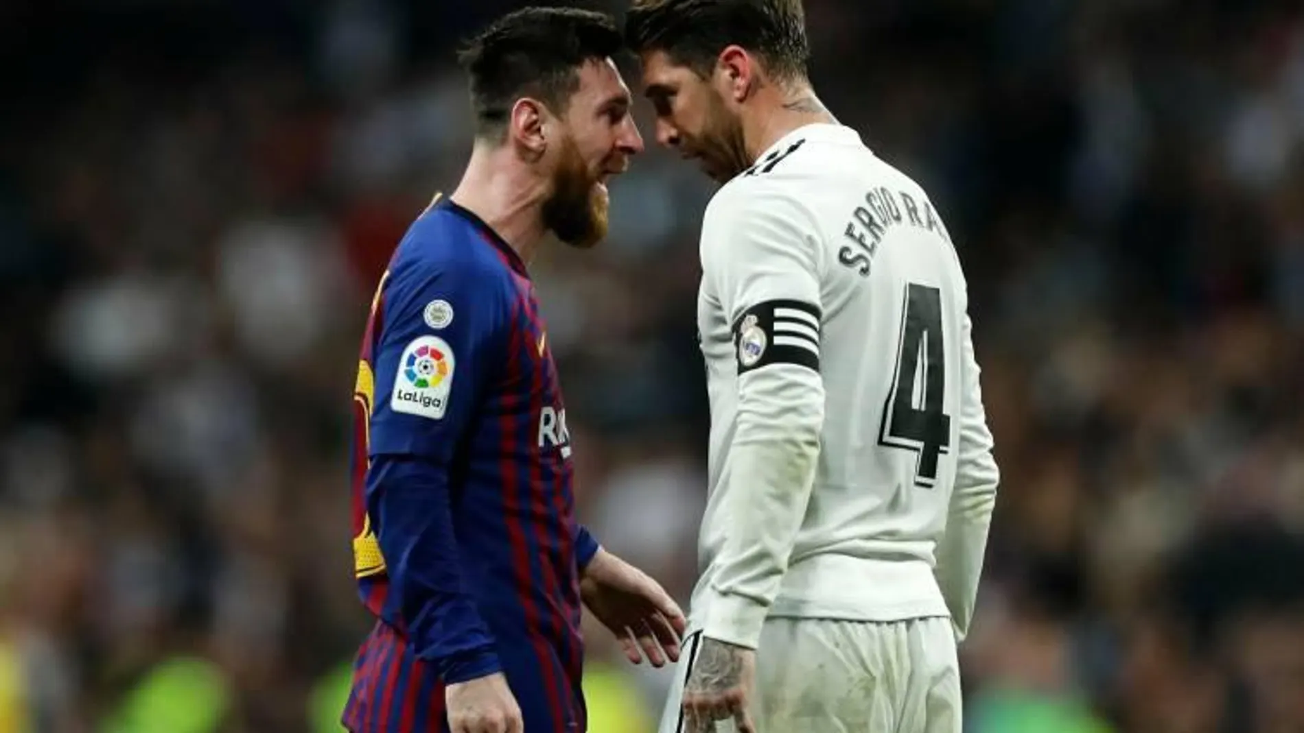 Messi y Sergio Ramos, durante el último clásico de la temporada pasada