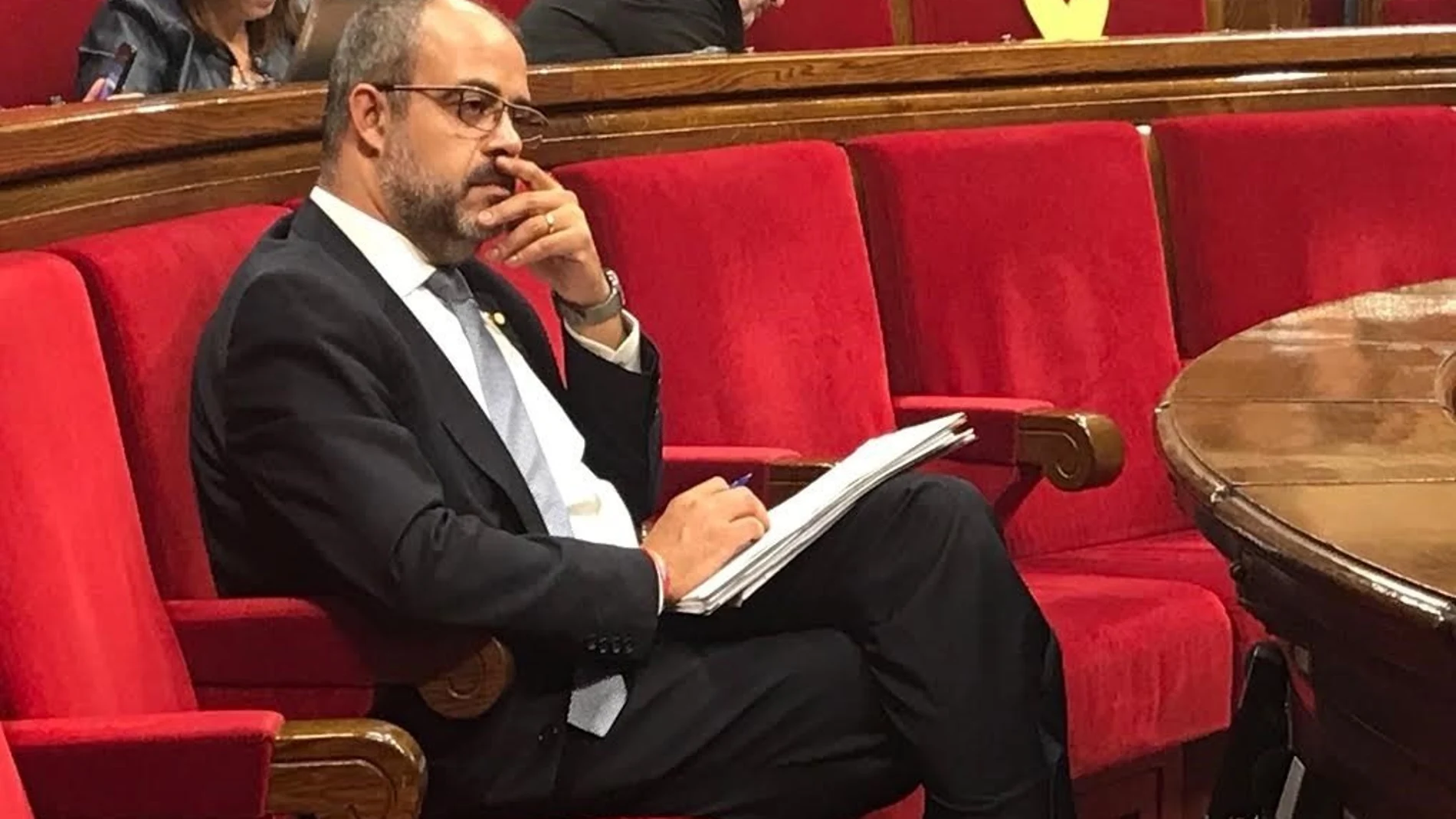 El conseller de Interior, Miquel Buch, en el Parlament