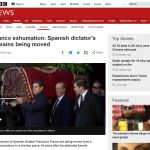 La ‘BBC’ habla de “esperada” la exhumación de Franco en su información de hoy