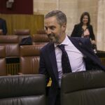El consejero de Hacienda, Juan Bravo, hace unos días en el Parlamento de Andalucía / EP