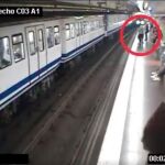 Vídeo de una caída publicado por Metro de Madrid