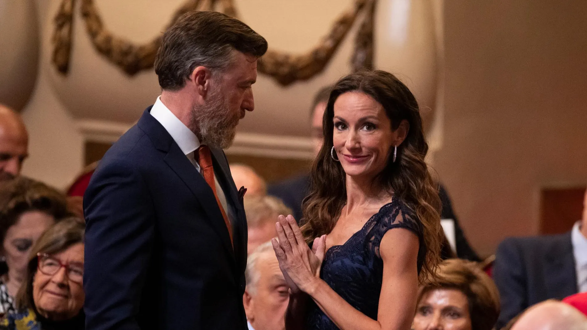 Telma Ortiz, junto a su pareja, Robert Gavin Bonnar, en los Premios Princesa de Asturias