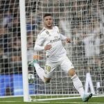 Luka Jovic con el Real Madrid.