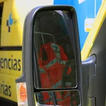 Ambulancia de Sacyl que se trasladó al lugar de los hechos