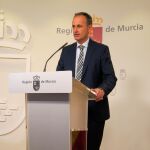 El consejero de Presidencia y Hacienda, Javier Celdrán, en una foto de archivo