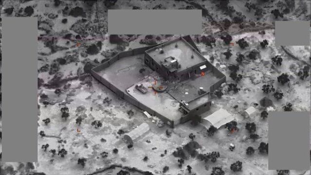 Imagen de satélite de la operación estadounidense contra el líder del Estado Islámico, Abu Bakr Al Bagdadi, en la provincia siria de Idlib