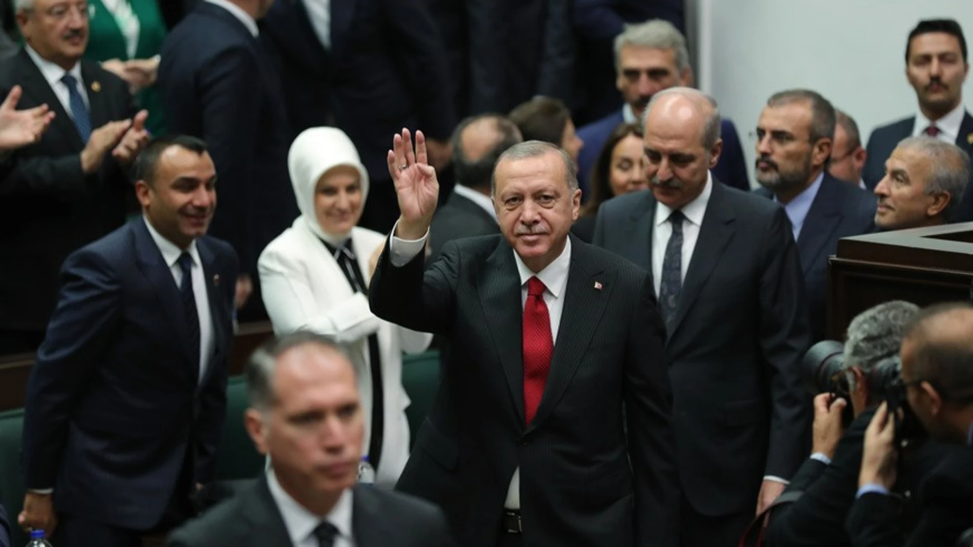Erdogan address the Turkish Parliament in Ankara