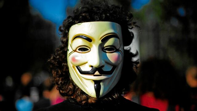 Símbolo que utiliza Anonymous en sus ataques