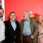 Acto público del PSOE con Emiliano García-Page,, Luis Tudanca y Antidio Fagúndez