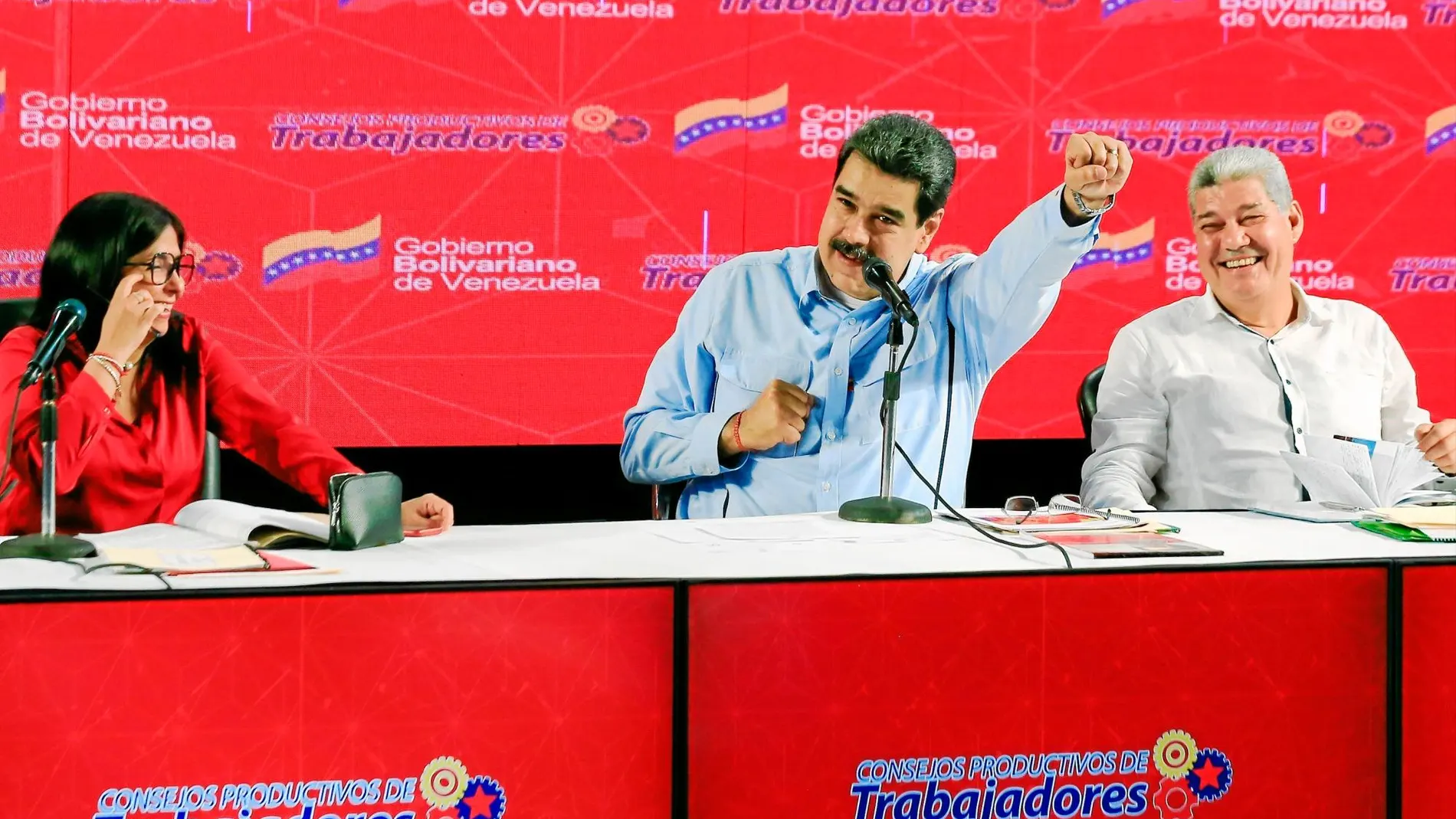 Nicolás Maduro y su vicepresidenta, Delcy Rodríguez, en un acto celebrado esta semana en Caracas