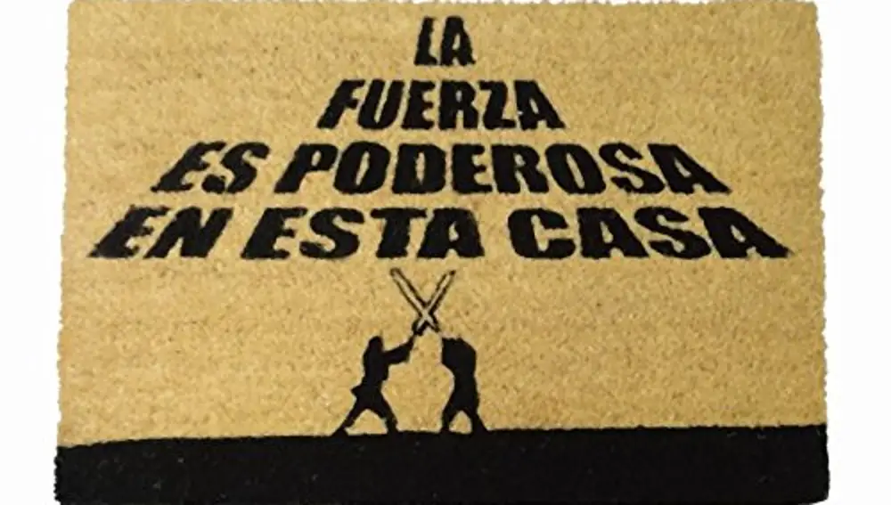 Felpudo de Star Wars "La fuerza es poderosa en esta casa"
