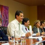 Reunión de Ibáñez y Fernández Carriedo con los sindicatos