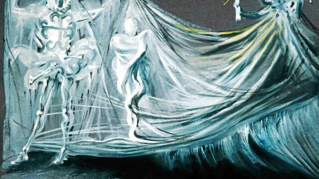 Uno de los dibujos de Salvador Dalí para la escenografía de «Don Juan Tenorio», en 1950. Foto: Museo Reina Sofía