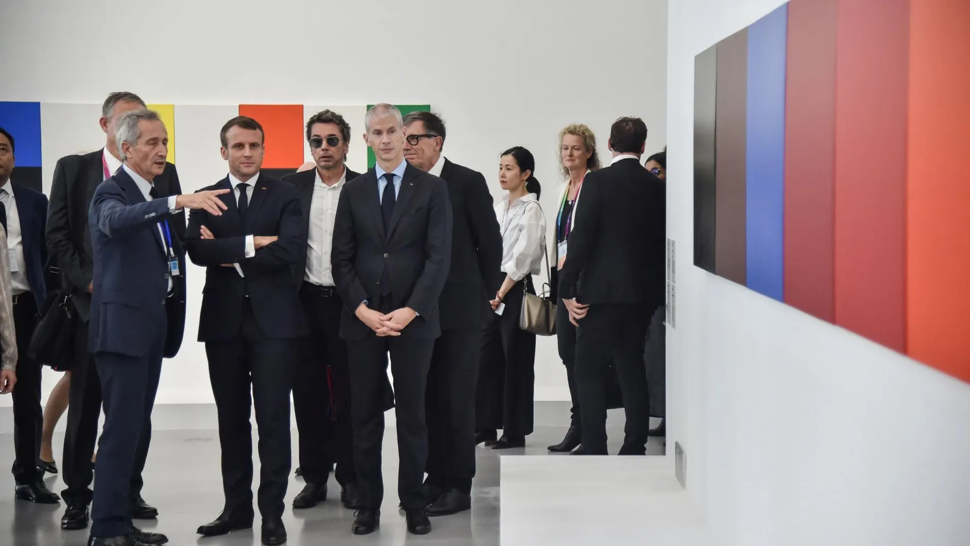 Emmanuel Macron durante la inauguración del Centro Pompidou West Bund Museum en Shanghai