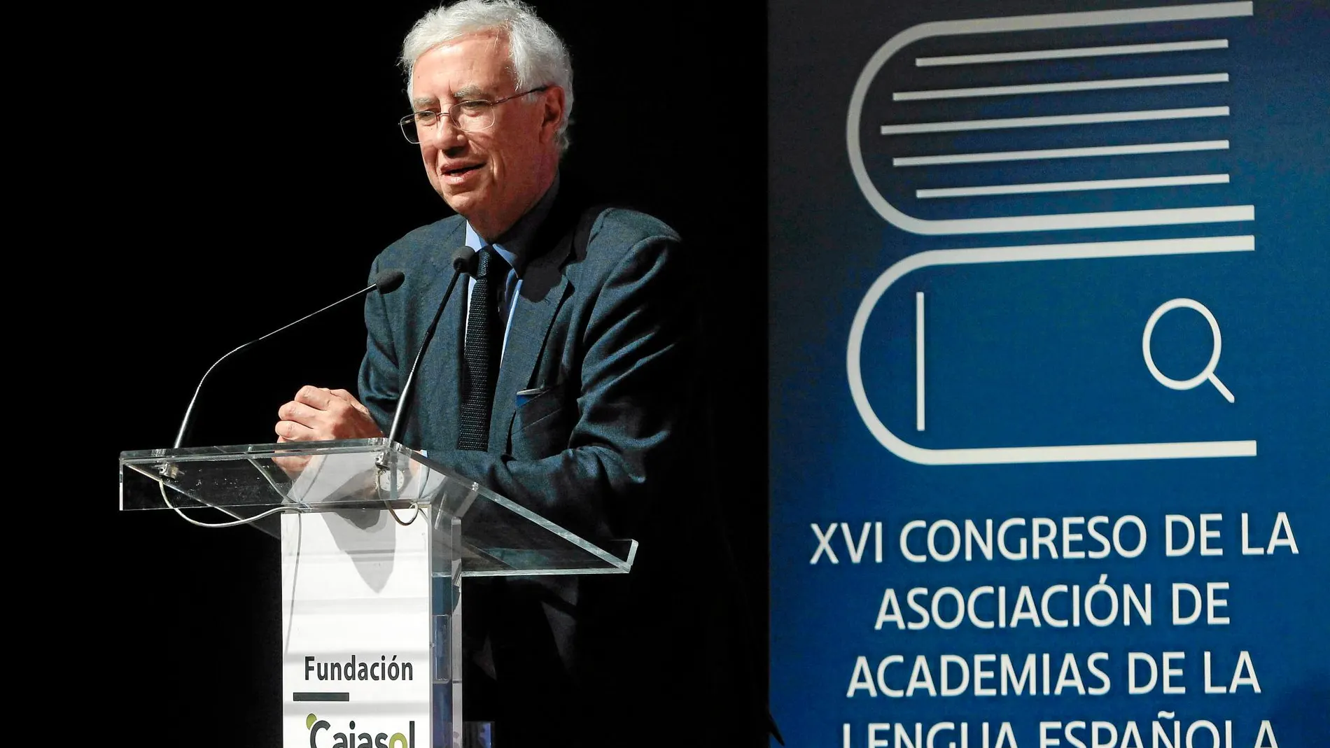 José Manuel Sánchez Ron, durante el primer día del XVI Congreso de la Asociación de Academias de la Lengua Española. Foto: Manuel Olmedo