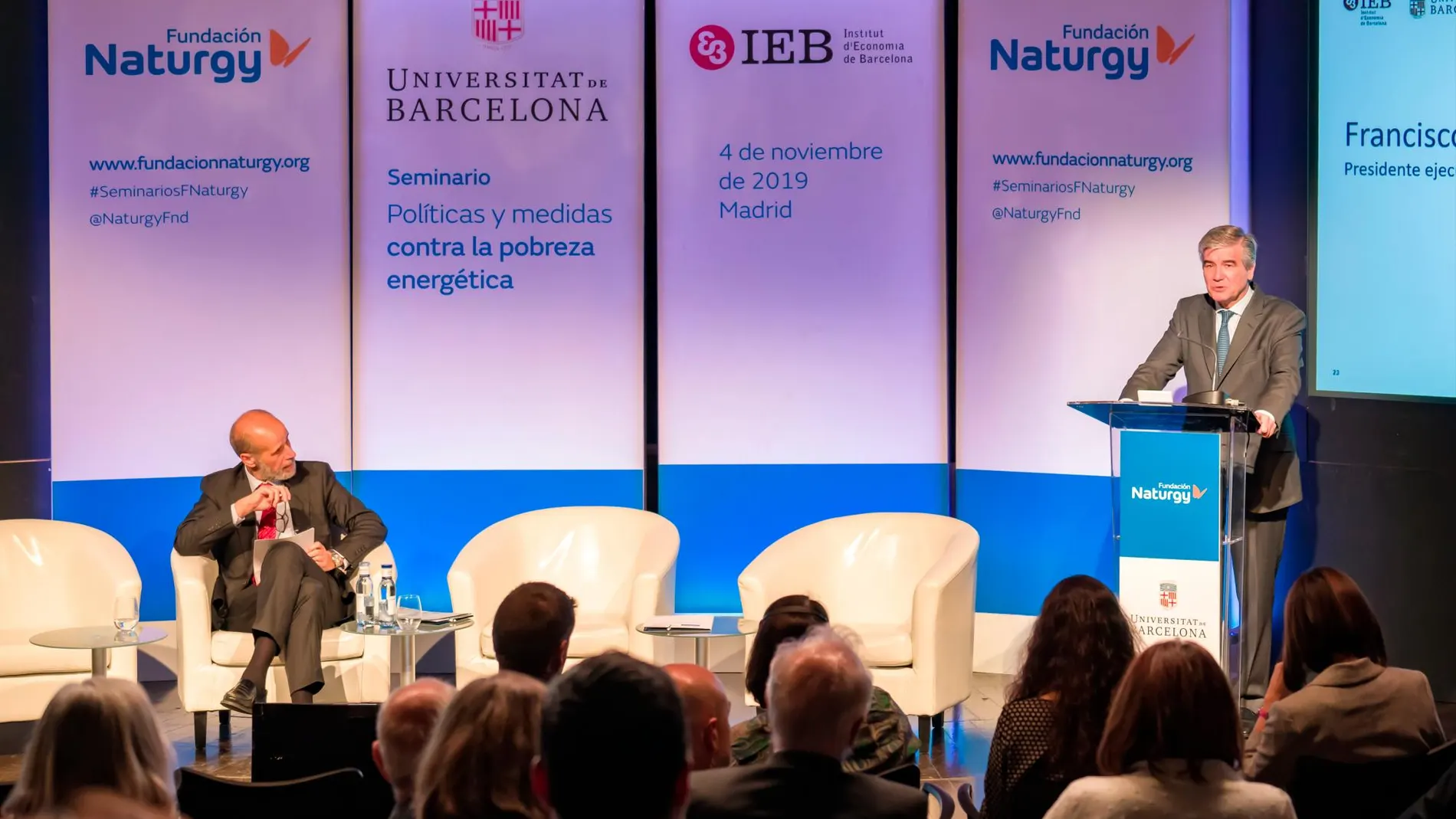 Francisco Reynés, presidente ejecutivo de Naturgy, y José Domínguez Abascal, secretario de Estado de Energía del Ministerio para la Transición Ecológica